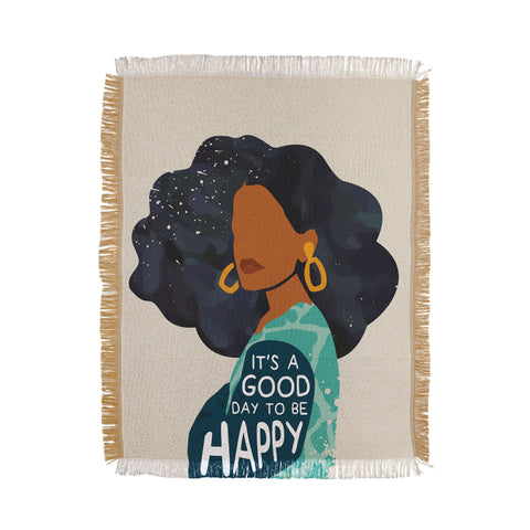 Domonique Brown Be Happy I Throw Blanket