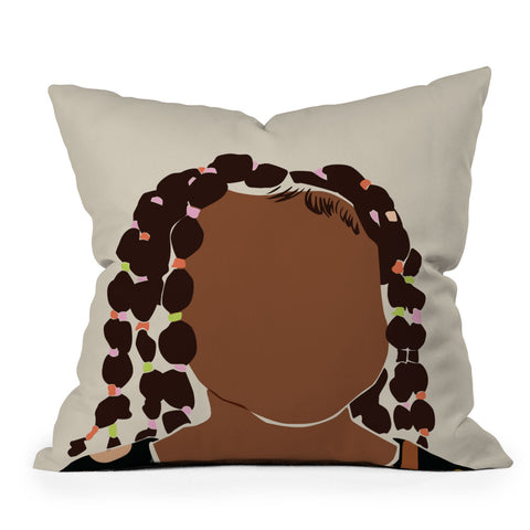 Domonique Brown Black Girl Magic No 1 Outdoor Throw Pillow