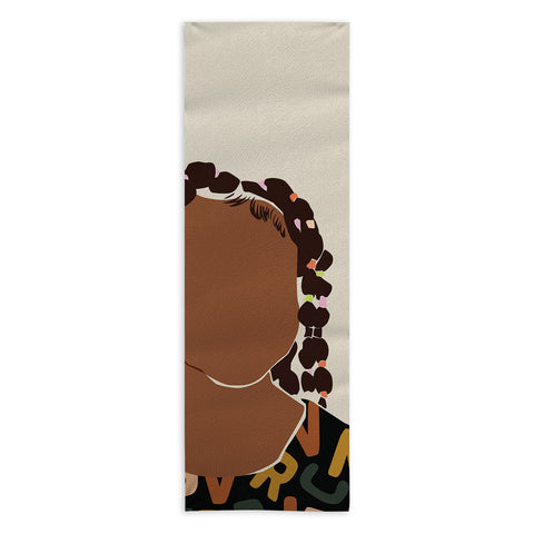 Domonique Brown Black Girl Magic No 1 Yoga Towel