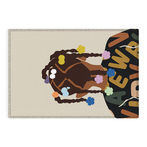 Domonique Brown Black Girl Magic No 2 Outdoor Rug