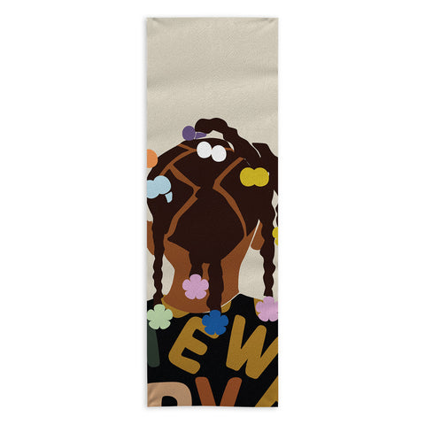 Domonique Brown Black Girl Magic No 2 Yoga Towel