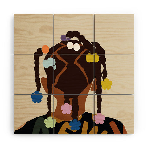 Domonique Brown Black Girl Magic No 2 Wood Wall Mural