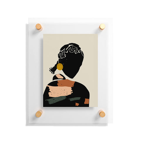 Domonique Brown Black Hair No 12 Floating Acrylic Print