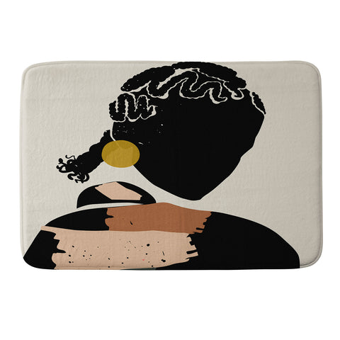 Domonique Brown Black Hair No 12 Memory Foam Bath Mat