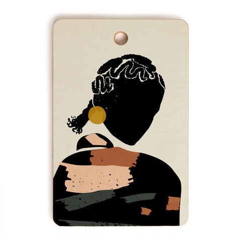 Domonique Brown Black Hair No 12 Cutting Board Rectangle