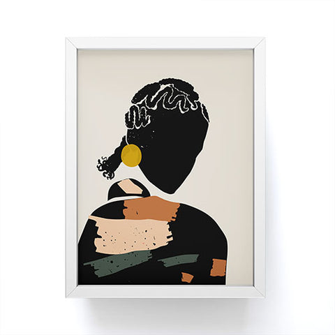 Domonique Brown Black Hair No 12 Framed Mini Art Print