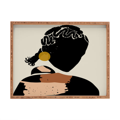 Domonique Brown Black Hair No 12 Rectangular Tray