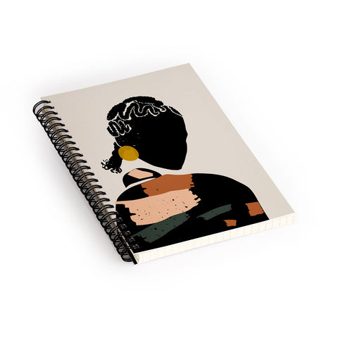 Domonique Brown Black Hair No 12 Spiral Notebook
