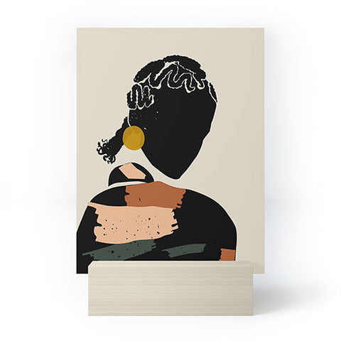 Domonique Brown Black Hair No 12 Mini Art Print