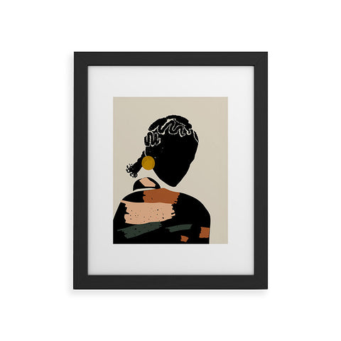 Domonique Brown Black Hair No 12 Framed Art Print
