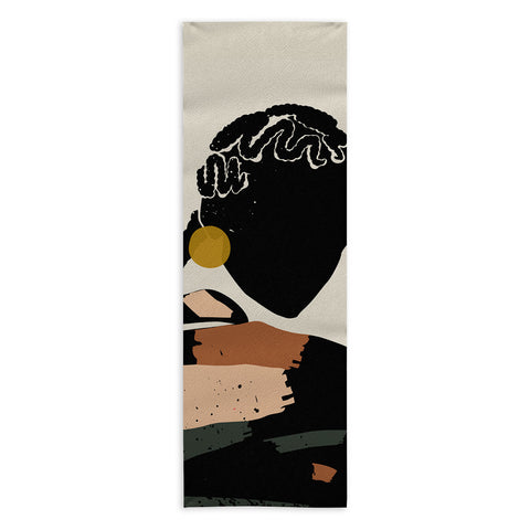Domonique Brown Black Hair No 12 Yoga Towel