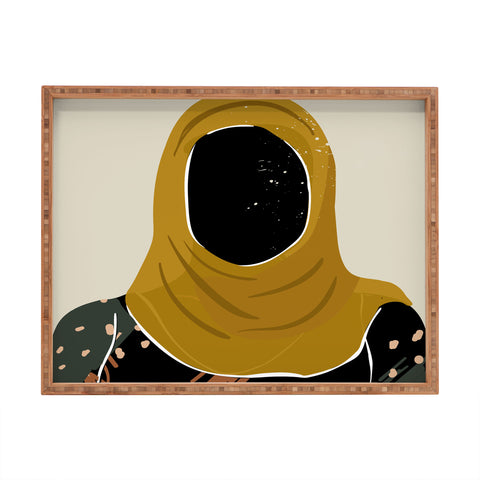 Domonique Brown Black Hair No 13 Rectangular Tray