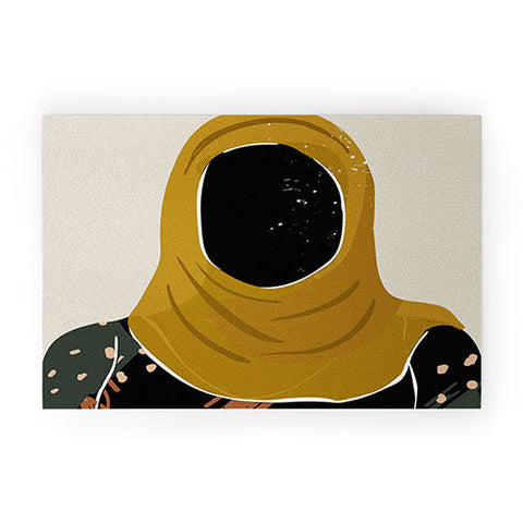 Domonique Brown Black Hair No 13 Welcome Mat