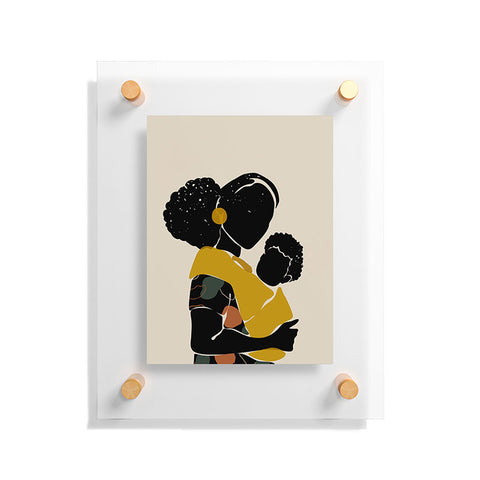 Domonique Brown Black Hair No 15 Floating Acrylic Print