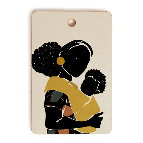 Domonique Brown Black Hair No 15 Cutting Board Rectangle