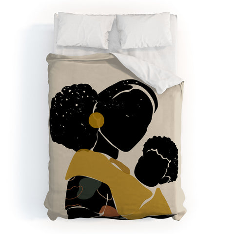 Domonique Brown Black Hair No 15 Duvet Cover