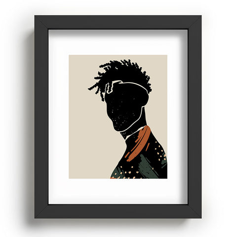 Domonique Brown Black Hair No 2 Recessed Framing Rectangle