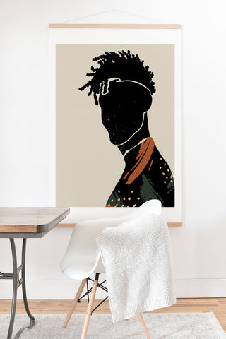 Domonique Brown Black Hair No 2 Art Print And Hanger