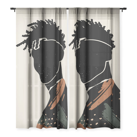 Domonique Brown Black Hair No 2 Sheer Non Repeat