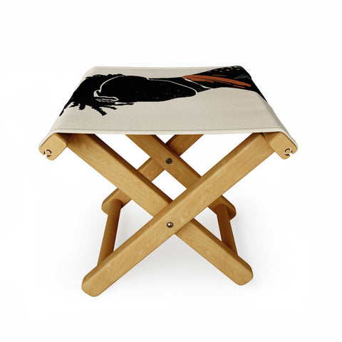 Domonique Brown Black Hair No 2 Folding Stool