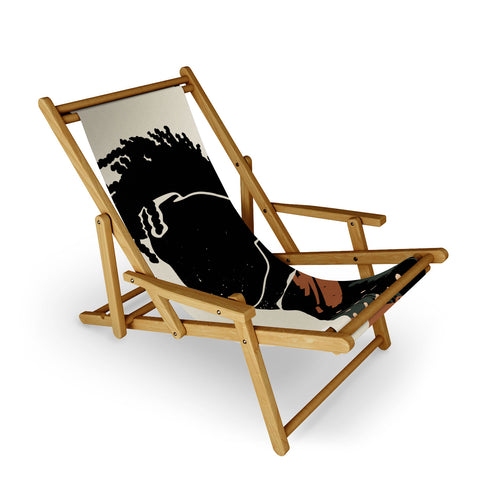 Domonique Brown Black Hair No 2 Sling Chair