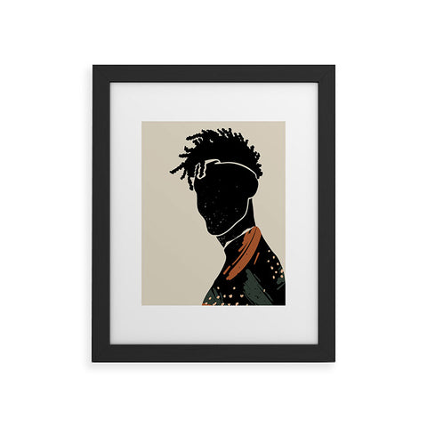 Domonique Brown Black Hair No 2 Framed Art Print