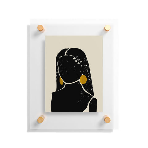 Domonique Brown Black Hair No 3 Floating Acrylic Print
