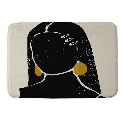Domonique Brown Black Hair No 3 Memory Foam Bath Mat