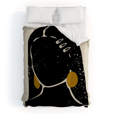 Domonique Brown Black Hair No 3 Comforter
