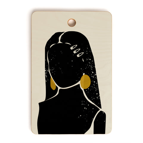 Domonique Brown Black Hair No 3 Cutting Board Rectangle