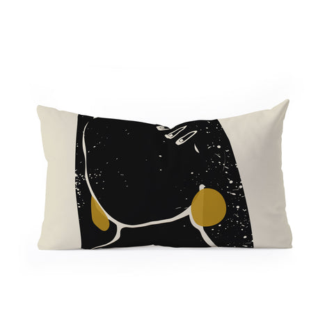Domonique Brown Black Hair No 3 Oblong Throw Pillow