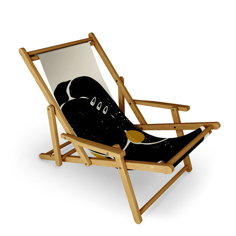 Domonique Brown Black Hair No 3 Sling Chair