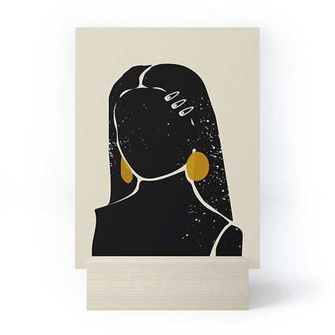 Domonique Brown Black Hair No 3 Mini Art Print