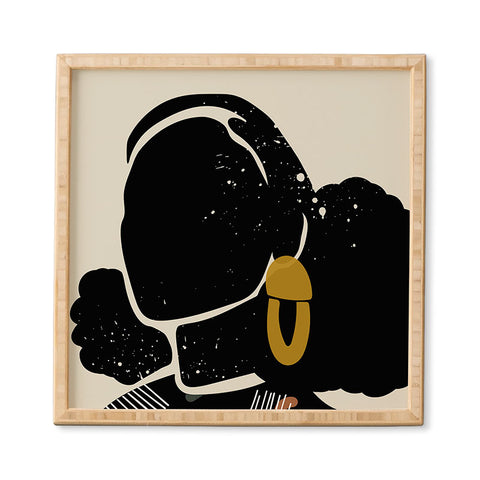 Domonique Brown Black Hair No 4 Framed Wall Art