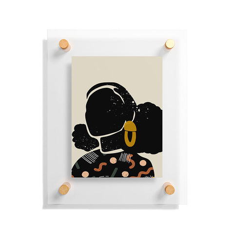 Domonique Brown Black Hair No 4 Floating Acrylic Print