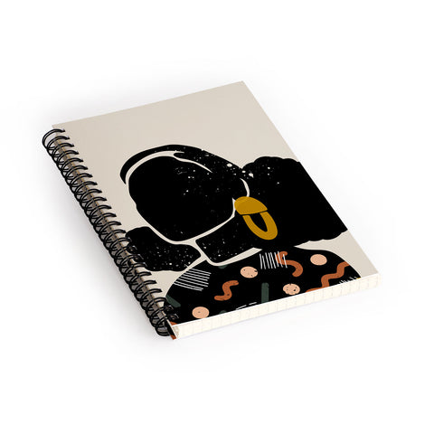 Domonique Brown Black Hair No 4 Spiral Notebook