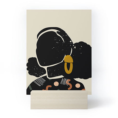 Domonique Brown Black Hair No 4 Mini Art Print