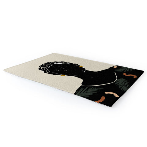 Domonique Brown Black Hair No 5 Area Rug