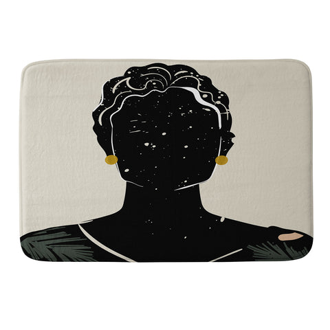 Domonique Brown Black Hair No 5 Memory Foam Bath Mat