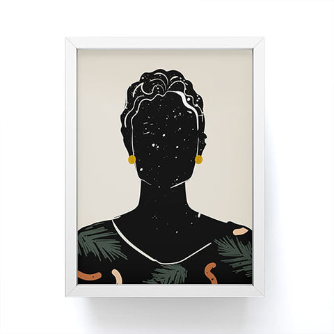 Domonique Brown Black Hair No 5 Framed Mini Art Print