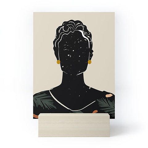 Domonique Brown Black Hair No 5 Mini Art Print