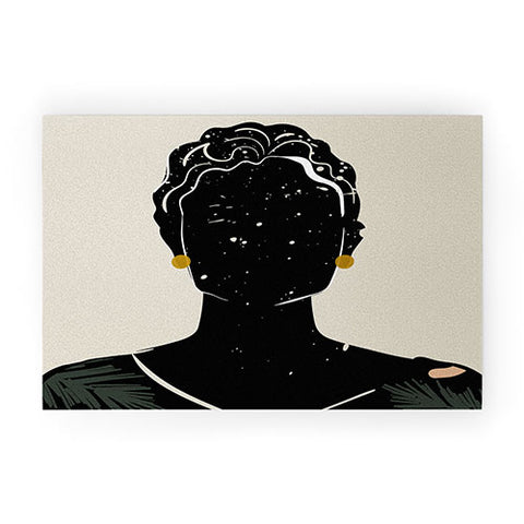 Domonique Brown Black Hair No 5 Welcome Mat