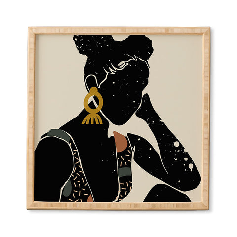 Domonique Brown Black Hair No 6 Framed Wall Art