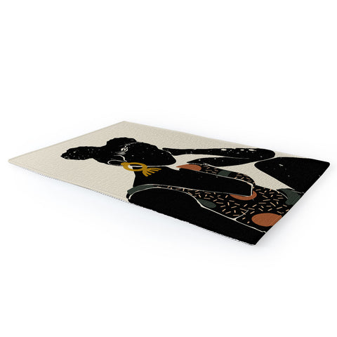 Domonique Brown Black Hair No 6 Area Rug