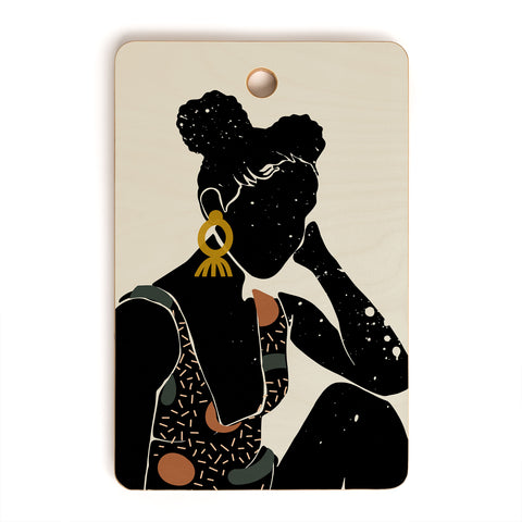 Domonique Brown Black Hair No 6 Cutting Board Rectangle