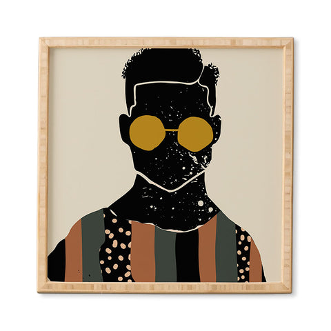 Domonique Brown Black Hair No 7 Framed Wall Art