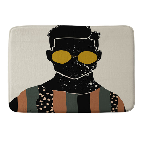 Domonique Brown Black Hair No 7 Memory Foam Bath Mat