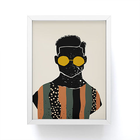 Domonique Brown Black Hair No 7 Framed Mini Art Print