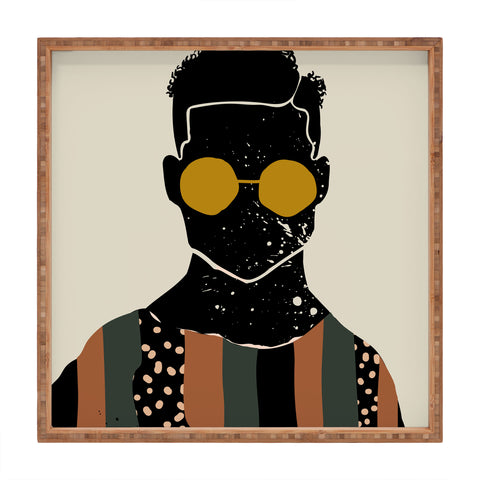 Domonique Brown Black Hair No 7 Square Tray