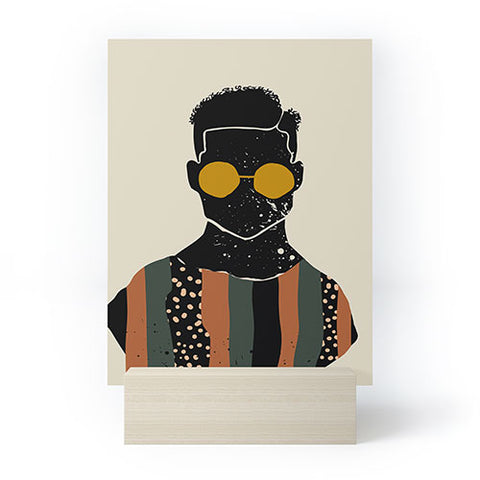 Domonique Brown Black Hair No 7 Mini Art Print